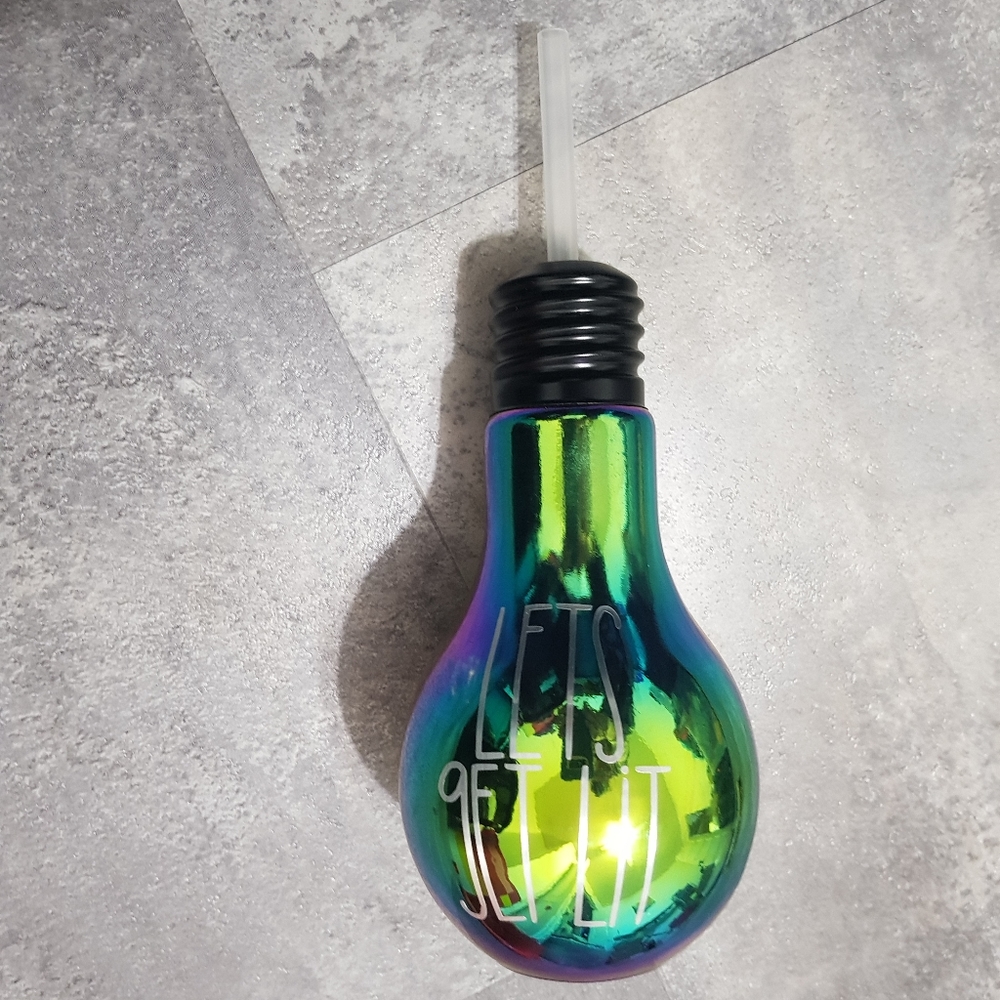 Handcrafted Rainbow Glass Light Bulb Cup - Picture 5 of 5